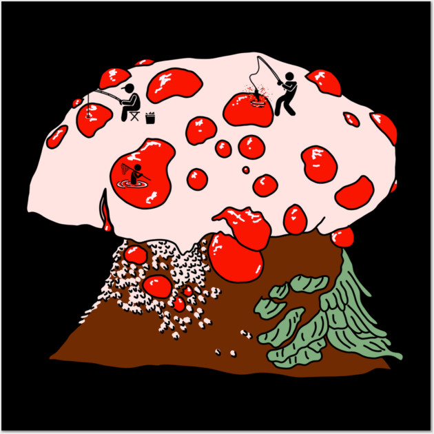 Fishing on Bleeding Tooth Mushroom Wall Art by H. R. Sinclair