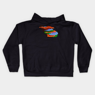 Golfing on Shelf Mushrooms Kids Hoodie