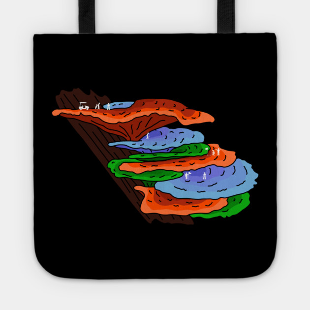 Golfing on Shelf Mushrooms Tote by H. R. Sinclair