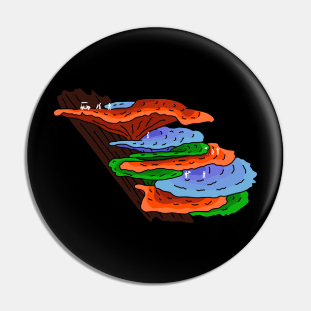 Golfing on Shelf Mushrooms Pin by H. R. Sinclair