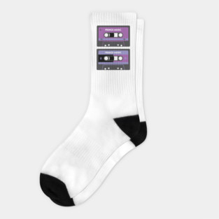Purple Music Tape Socks