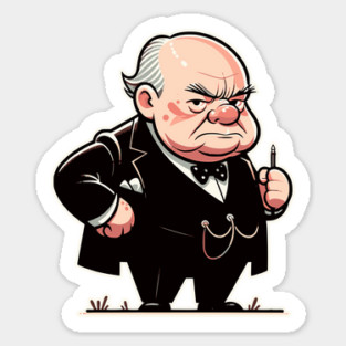 British Prime Minister Sir Winston Churchill British History Sticker