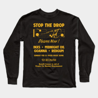 Stop The Drop Concert Front Print Long Sleeve T-Shirt