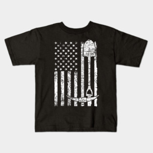 Coal Miner USA Flag American Mining Kids T-Shirt