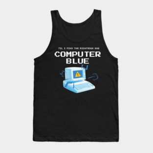 Computer Blue Tank Top
