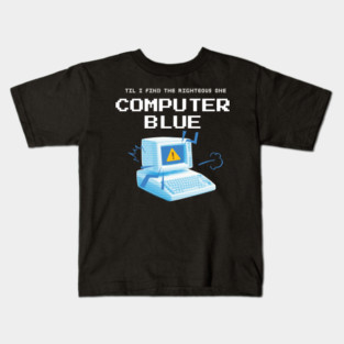 Computer Blue Kids T-Shirt