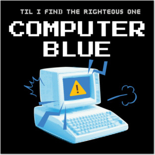 Computer Blue Posters and Art