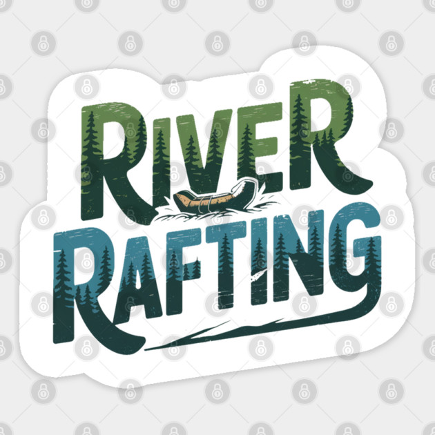 River Rafting Sticker by Pixel Threads 