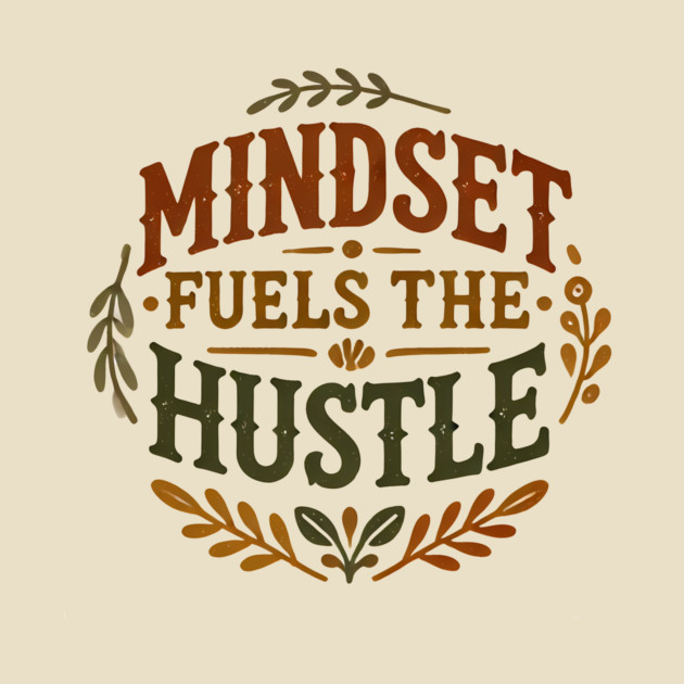 Motivational Quote, Mindset Fuels the Hustle, Success by logiamerch