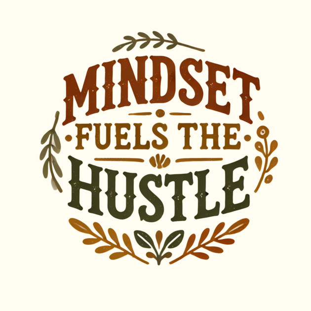 Motivational Quote, Mindset Fuels the Hustle, Success by logiamerch