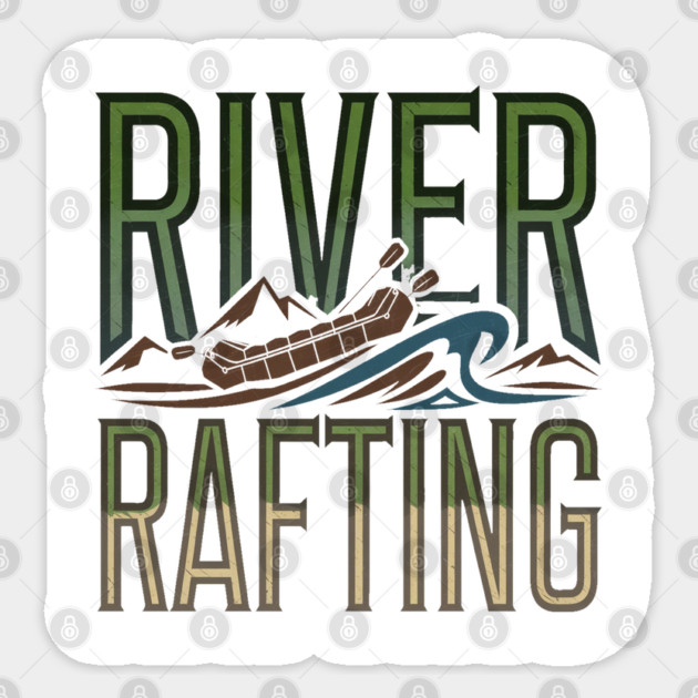 River Rafting Sticker by Pixel Threads 