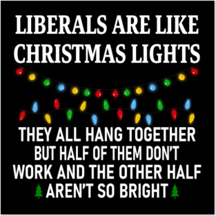 Liberals Are Like Christmas Lights Posters and Art
