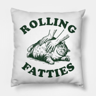 Rolling Fatties University Vintage Pillow