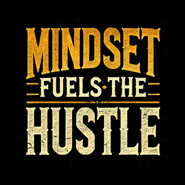 Motivational Quote, Mindset Fuels the Hustle, Success by logiamerch