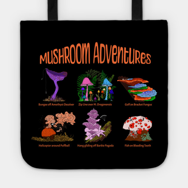 Funny Mushroom Adventures Tote by H. R. Sinclair