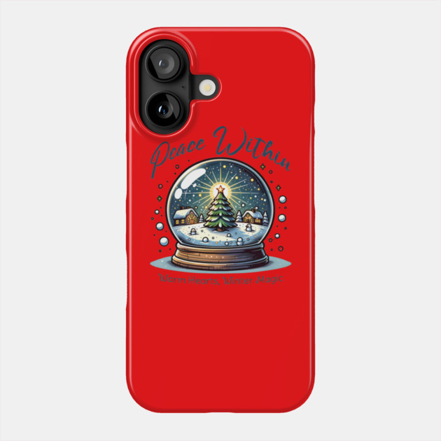 Peace within  warm Heart,winter magic Phone Case by Nizar clothing store 