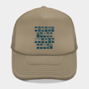 Boss Guitar Effects Pedal Collage Design Hat