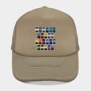 Guitar Effects Pedal Collage Design Hat