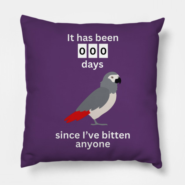 0 Days Bitten Anyone Pillow by Litehouse Tees