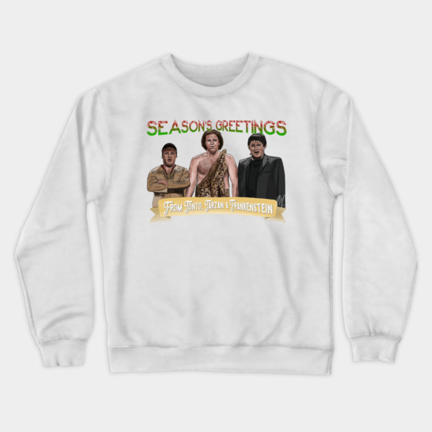 SNL: Tonto, Tarzan & Frankenstein Crewneck Sweatshirt by 51Deesigns