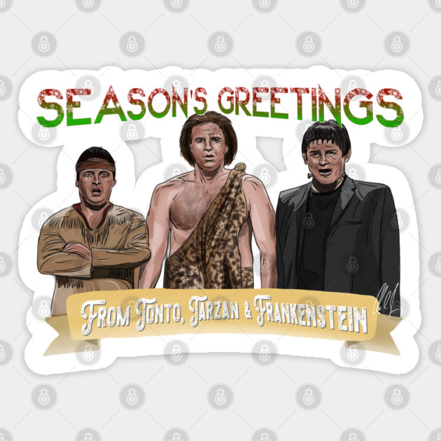 SNL: Tonto, Tarzan & Frankenstein Sticker by 51Deesigns