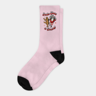 Merry Christmas gift Santa Claus is coming Socks