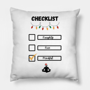 Holiday Checklist Unisex Mindful Tee Pillow