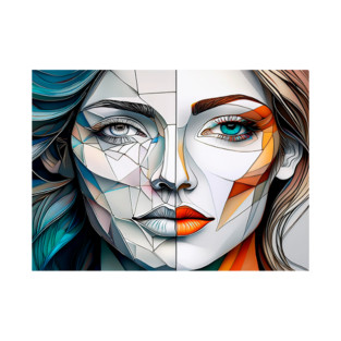 Geometric Portrait T-Shirt