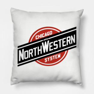 Vintage North Western Railway Logo Pillow