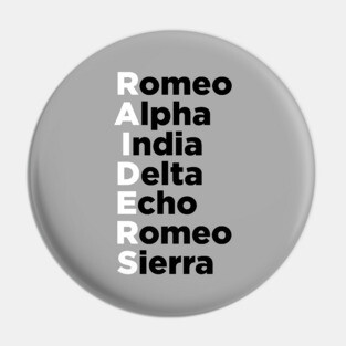 Raiders Military Pin