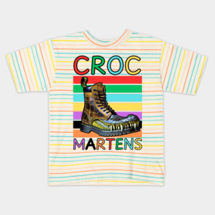 Croc Martens Boots Kids T-Shirt