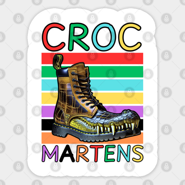 Croc Martens Boots Sticker by Creatifly Graphic Tees