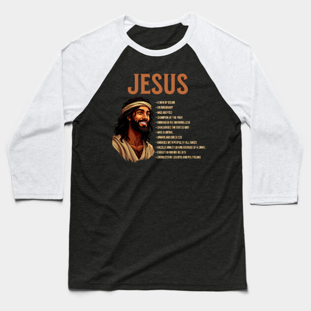 Jesus Facts Baseball T-Shirt by UrbanLifeApparel
