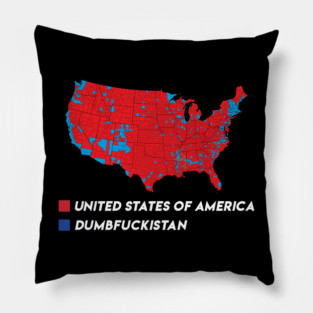 Election Map 2024 United States Of America Dumbfuckistan Pillow