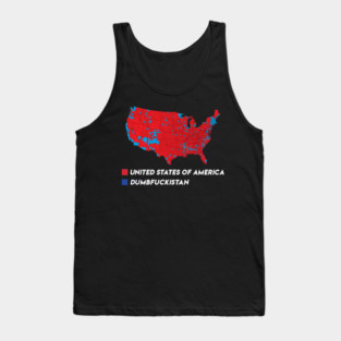 Election Map 2024 United States Of America Dumbfuckistan Tank Top