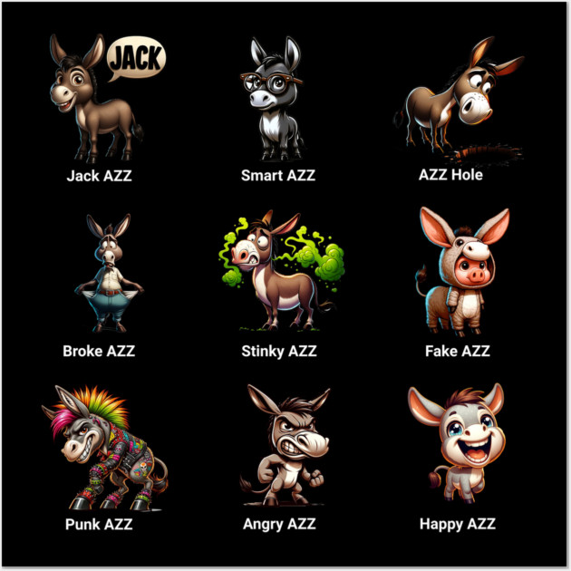 Funny AZZ Wall Art by UrbanLifeApparel