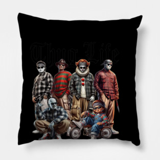 Cartoon Christmas Thug Life, Movie Character, Thug Life Xmas, Thug Life Merry Christmas, Vintage Movie Thug Life Pillow