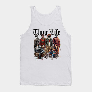 Cartoon Christmas Thug Life, Movie Character, Thug Life Xmas, Thug Life Merry Christmas, Vintage Movie Thug Life Tank Top