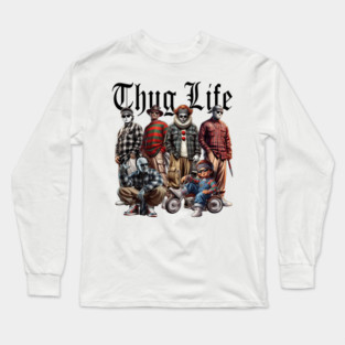 Cartoon Christmas Thug Life, Movie Character, Thug Life Xmas, Thug Life Merry Christmas, Vintage Movie Thug Life Long Sleeve T-Shirt