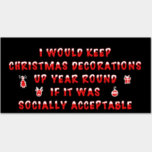 I Would Keep Christmas Decorations Up Year Round Posters and Art