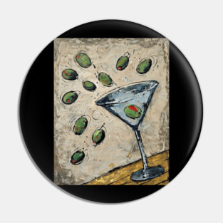 Poppin Olives Martini Pin