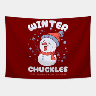 Winter Chungkles Have Yourself Merry Christmas Tapestry
