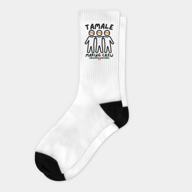 Tamale Making Crew For Christmas Socks by Creatifly Graphic Tees
