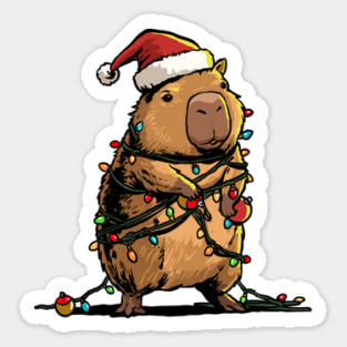 Christmas Capybara Magnet