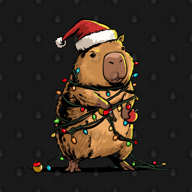 Christmas Capybara by GoshWow®