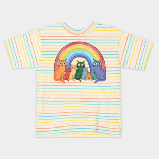 Rainbow Cats Kids T-Shirt