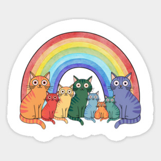 Rainbow Cats Magnet