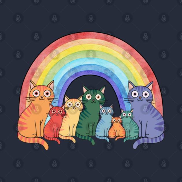 Rainbow Cats by Creatifly Graphic Tees