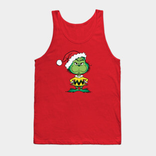 Charlie Brown Grinch Christmas Retro Vintage Design Tank Top
