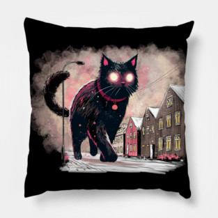 Icelandic Christmas Yule Cat Pillow